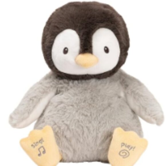 GUND Baby Animated Kissy The Penguin Plush Singing Stuffed Animal Baby Toy for